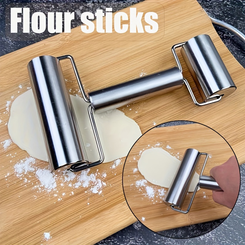 Kitchen Roller Baking - Stainless Steel Double Head Rolling Pin