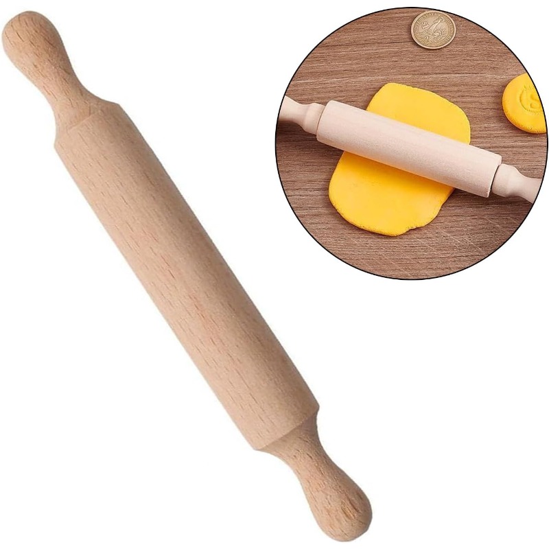 Kitchen Roller Baking - Wooden Mini Rolling Pin for Kids