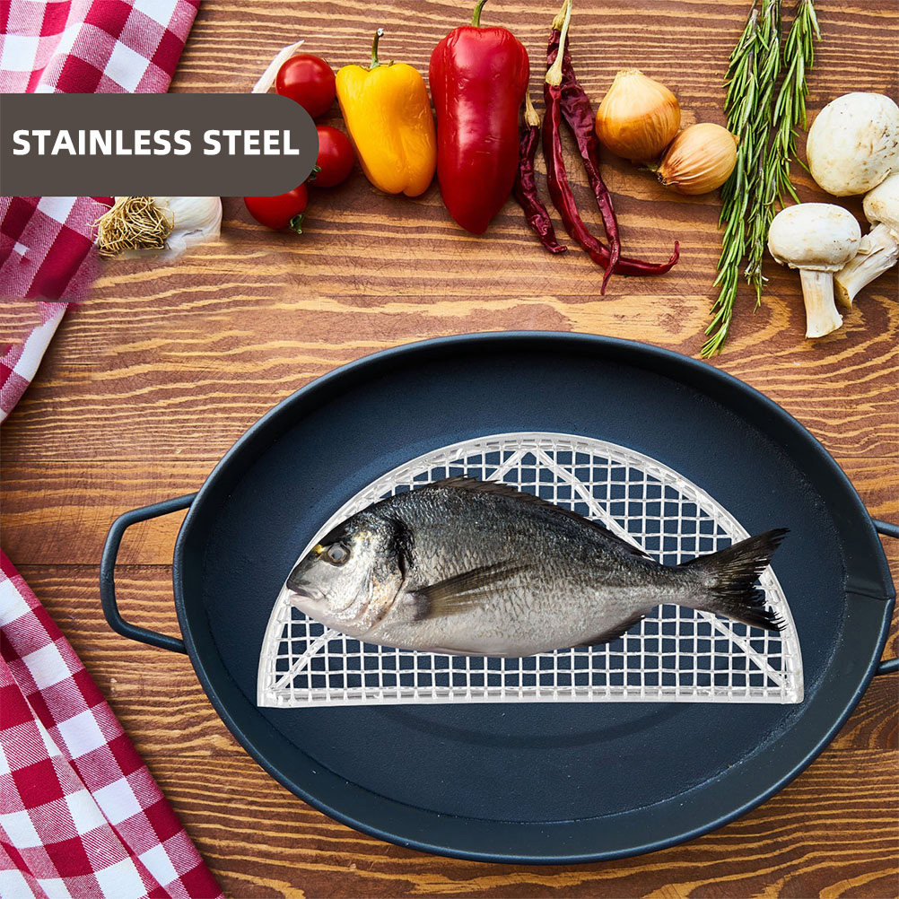 Kitchen Baking Rack - 1Pcs Stainless Steel Semicircular Oil Drain