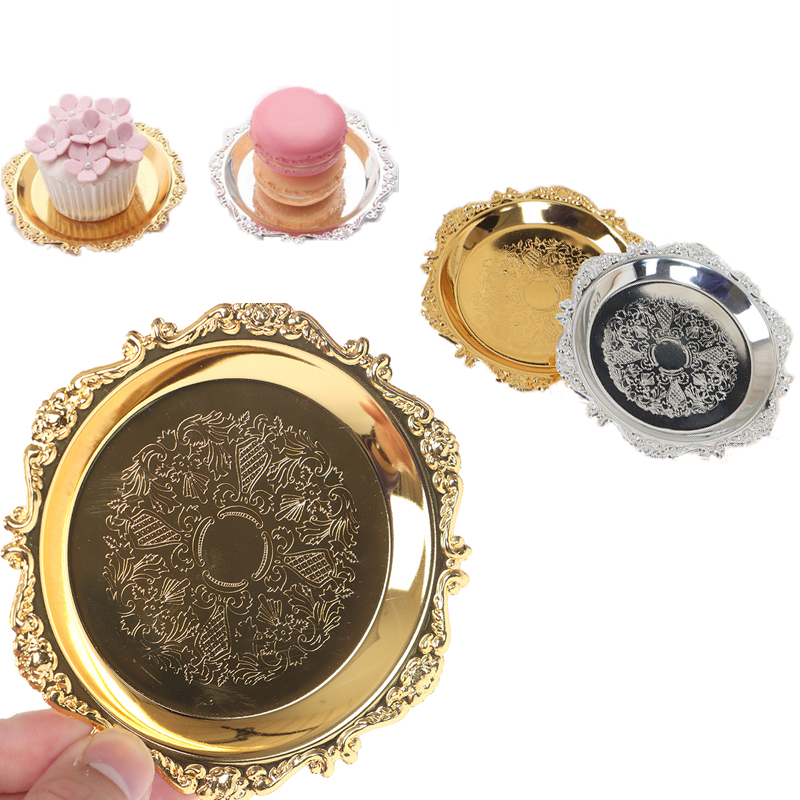 Silver Golden Iron Tray Glossy - Cake Board Round บทวิจารณ์และราคา