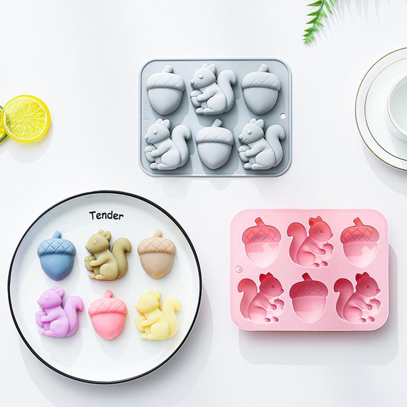*6-hole Squirrel Oak Cake Sili - Silicone Cake Mold บทวิจารณ์และราคา
