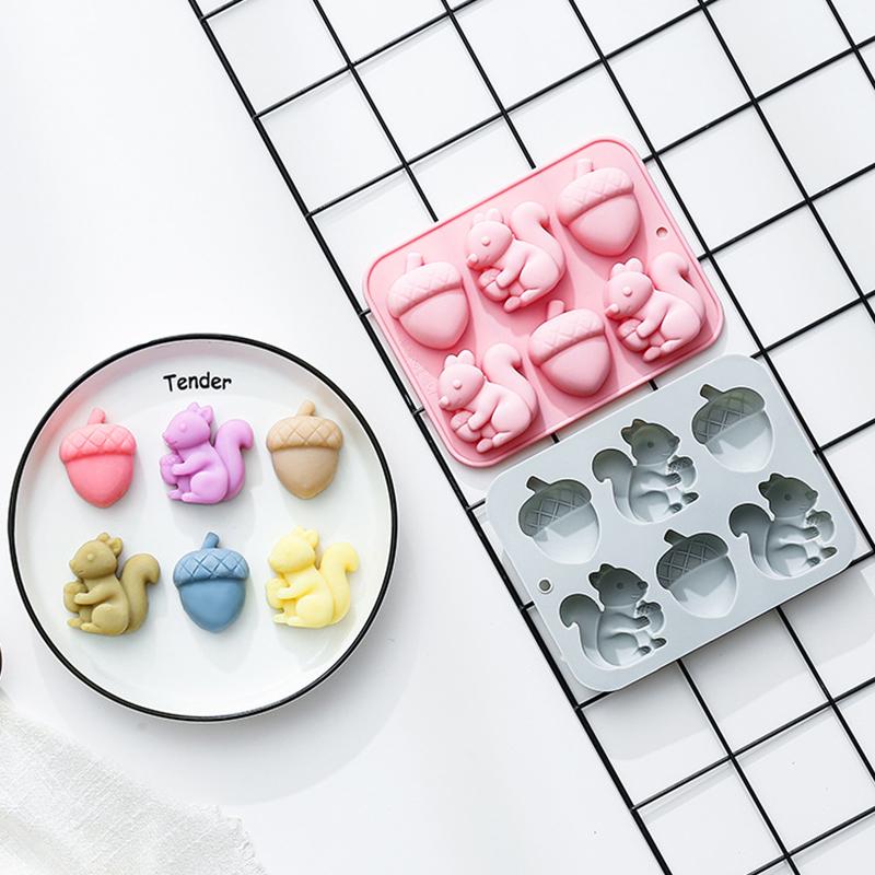 *6-hole Squirrel Oak Cake Sili - Silicone Cake Mold บทวิจารณ์และราคา