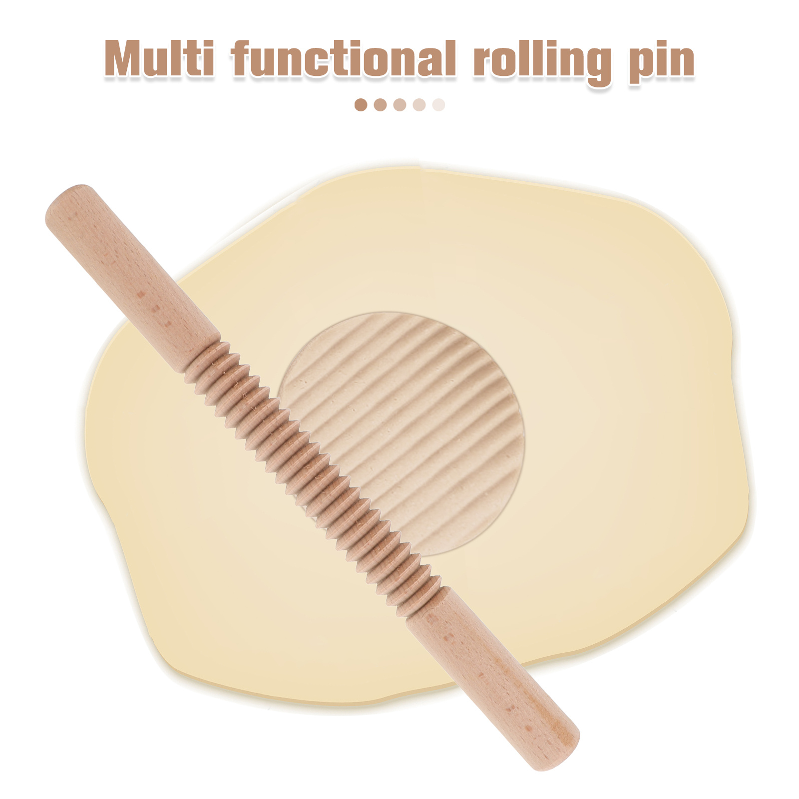 1Pcs Wooden Screw Thread Rolli - Kitchen Roller Baking บทวิจารณ์และราคา
