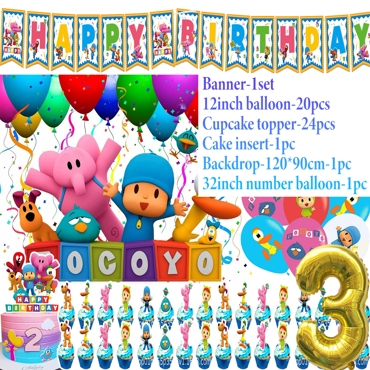 Blue&Pocoyoing Birthday Party  - Cake Board Round บทวิจารณ์และราคา