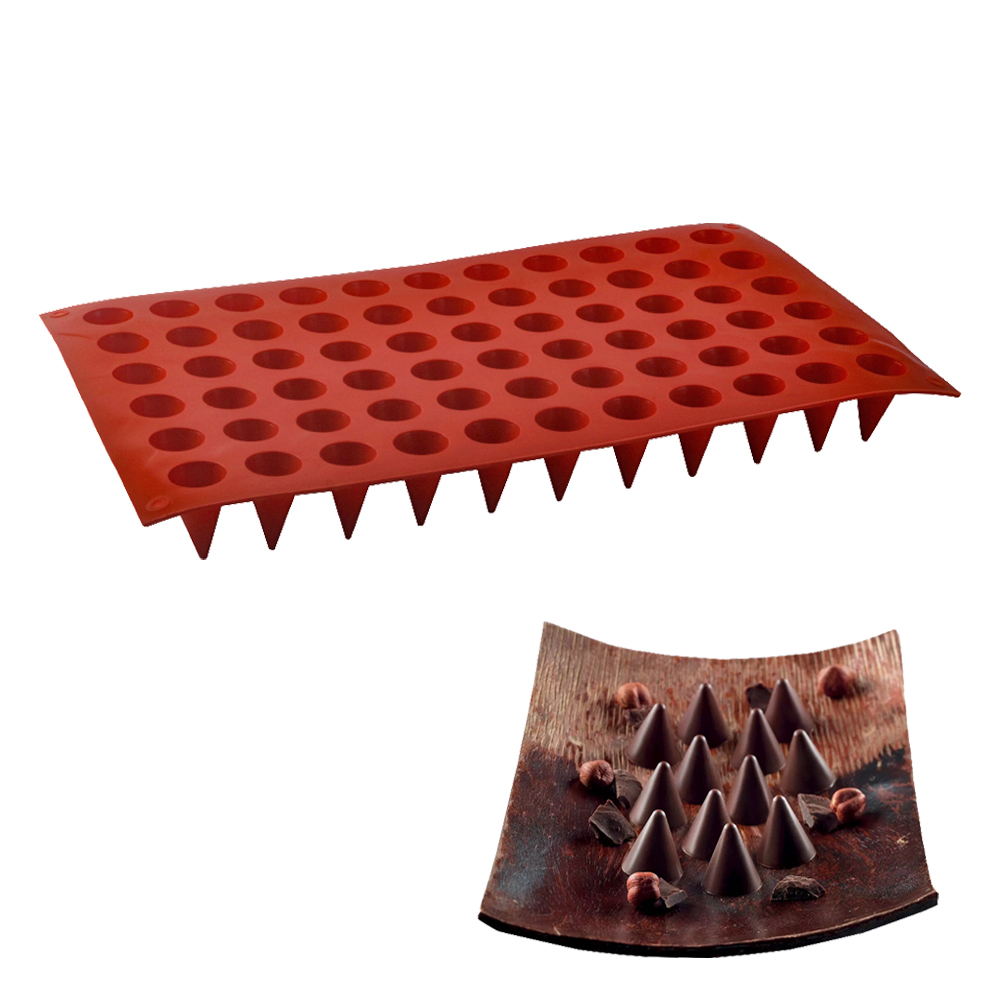 66-Cells Cone Chocolate Baking - Silicone Cake Mold บทวิจารณ์และราคา