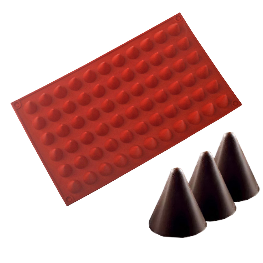 66-Cells Cone Chocolate Baking - Silicone Cake Mold บทวิจารณ์และราคา