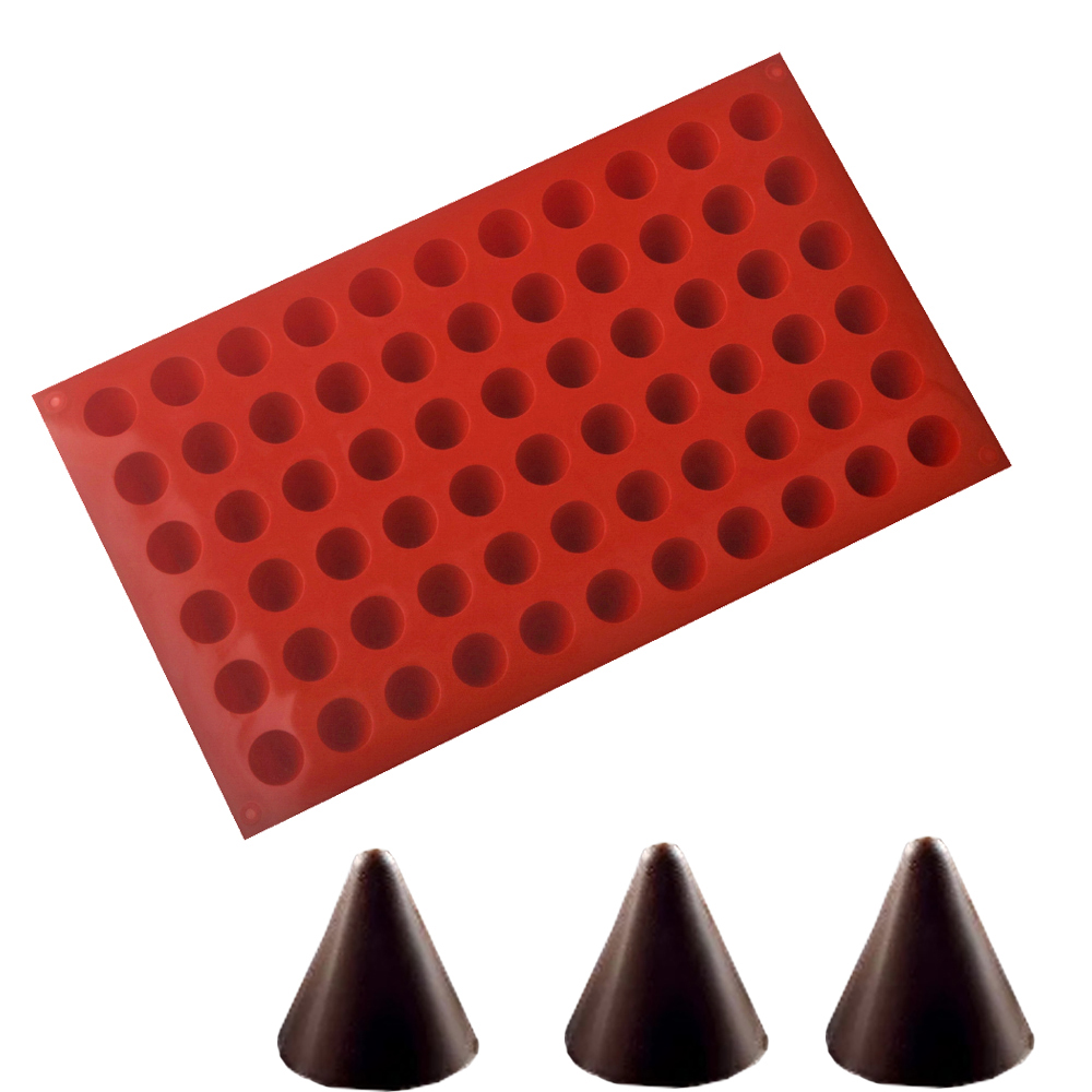 66-Cells Cone Chocolate Baking - Silicone Cake Mold บทวิจารณ์และราคา