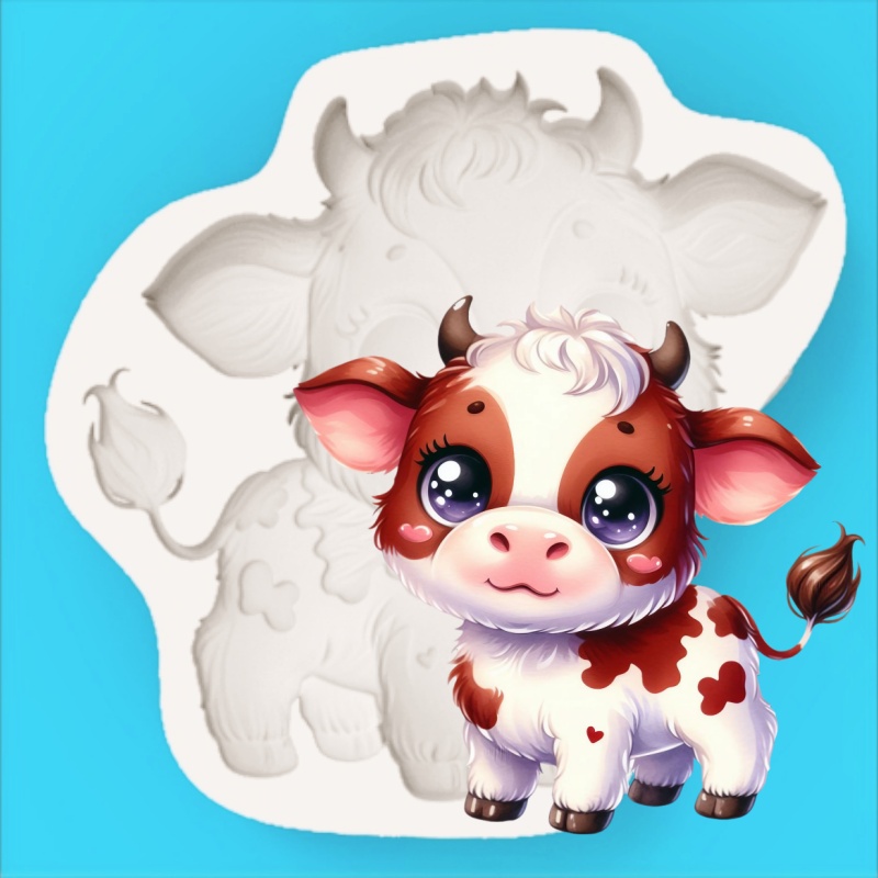 Cute Cow-Shaped Mold Cartoon C - Silicone Cake Mold บทวิจารณ์และราคา