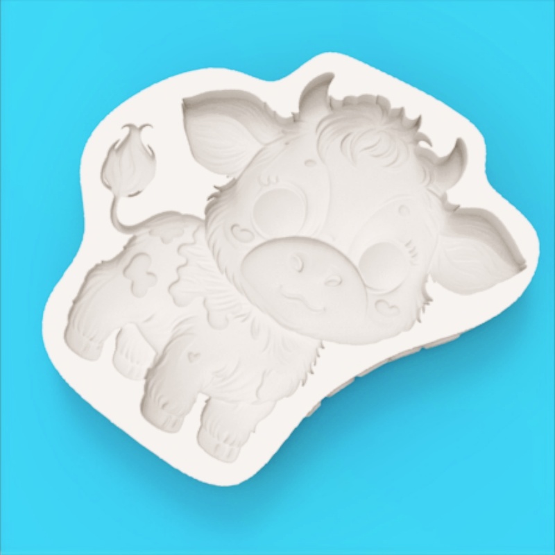 Cute Cow-Shaped Mold Cartoon C - Silicone Cake Mold บทวิจารณ์และราคา