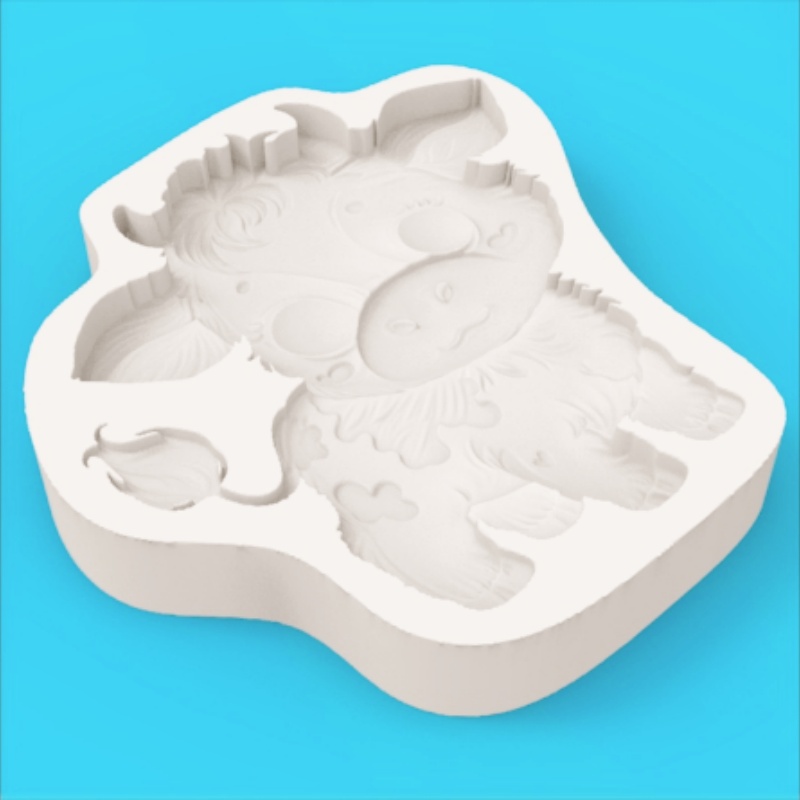 Cute Cow-Shaped Mold Cartoon C - Silicone Cake Mold บทวิจารณ์และราคา