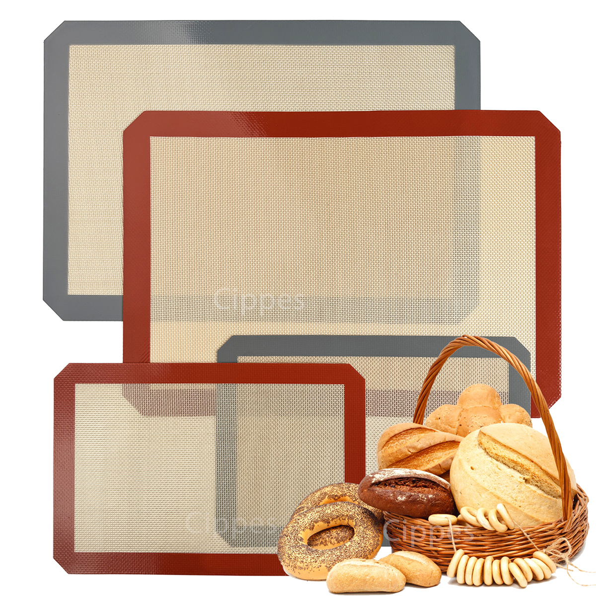 1PC, 2PCS Silicone Baking Mats - Super Kitchen Baking Mat บทวิจารณ์และราคา