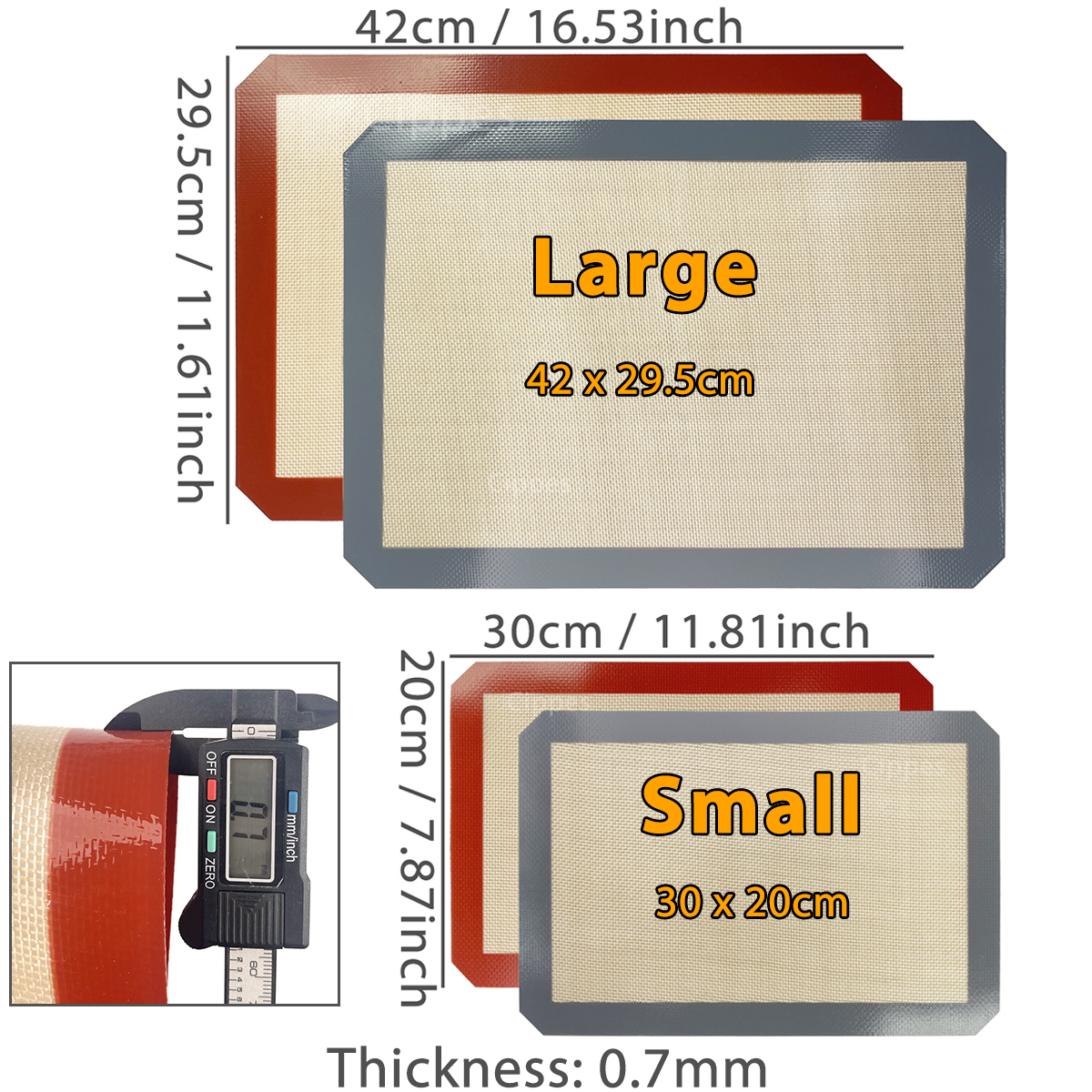 1PC, 2PCS Silicone Baking Mats - Super Kitchen Baking Mat บทวิจารณ์และราคา