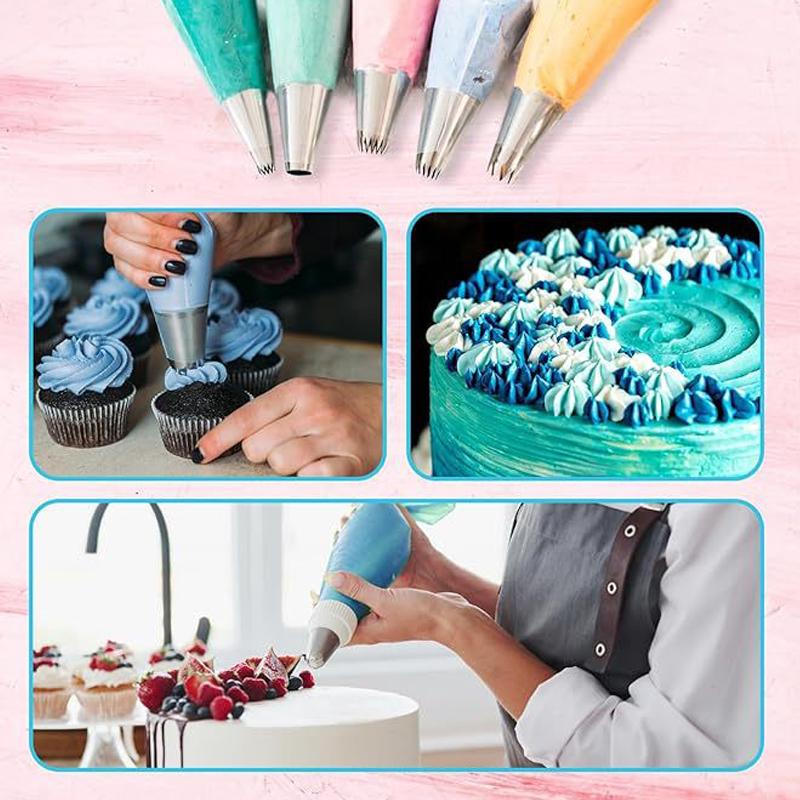 *120Pcs/Set Stainless Steel Pi - Piping Bag Disposable บทวิจารณ์และราคา