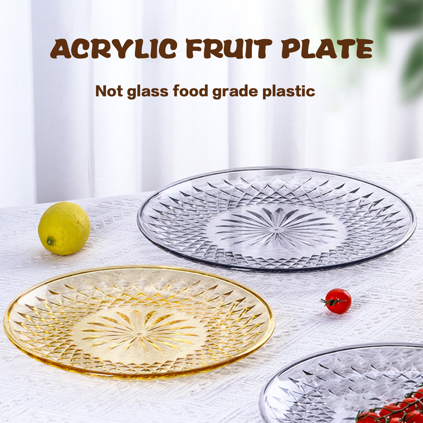 15/20/25cm Acrylic Fruit Plate - Cake Board Round บทวิจารณ์และราคา