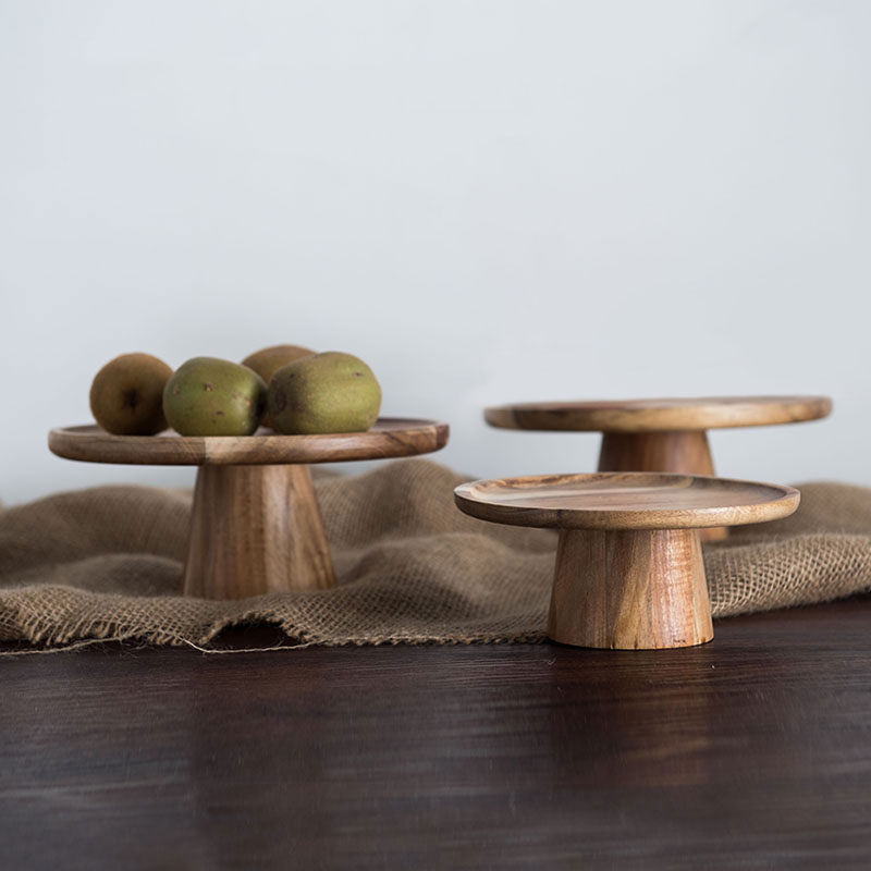 KEMORELA High Stand Wooden Cak - Cake Board Round บทวิจารณ์และราคา