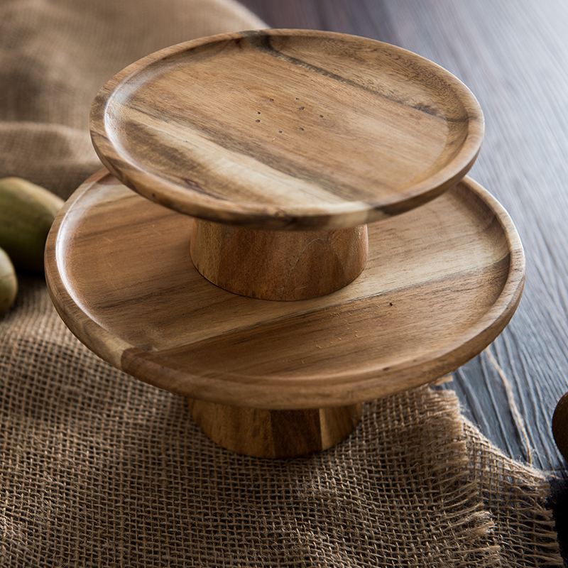 KEMORELA High Stand Wooden Cak - Cake Board Round บทวิจารณ์และราคา