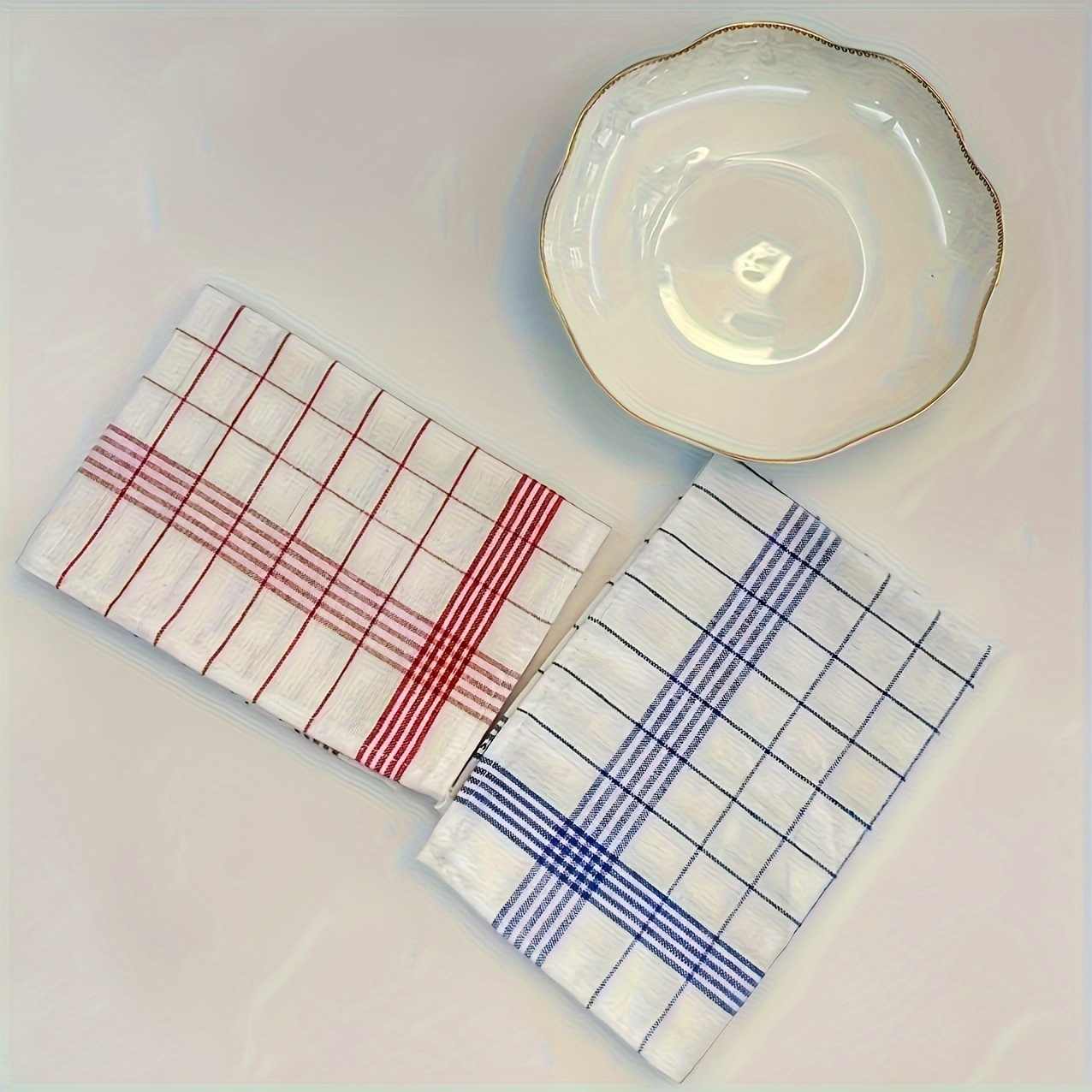 3/8Pcs, Colorful Simple Plaid  - Kitchen Baking Necessities บทวิจารณ์และราคา