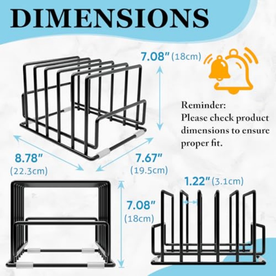 Cutting Board Organizer Rack w - Kitchen Cabinet Baking Organizer บทวิจารณ์และราคา