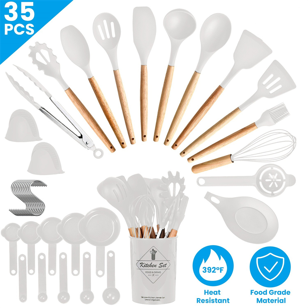 35Pcs Kitchen Cooking Utensils - Kitchen Baking Necessities บทวิจารณ์และราคา