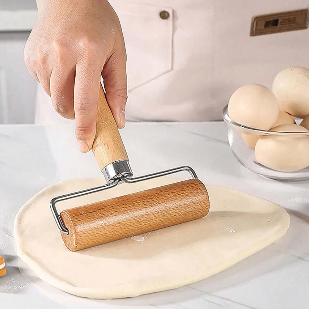 1Pc Wooden Rolling Pin Handhel - Kitchen Roller Baking บทวิจารณ์และราคา