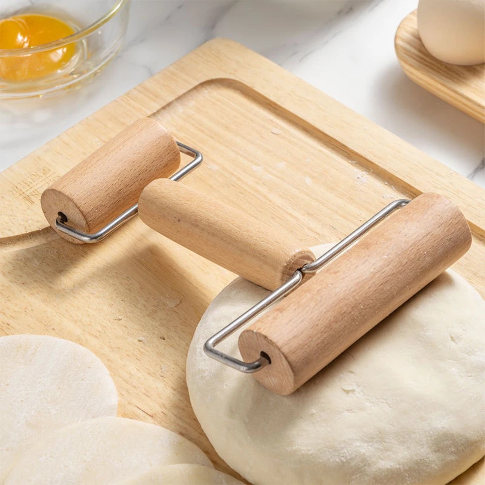 1Pc Wooden Rolling Pin Handhel - Kitchen Roller Baking บทวิจารณ์และราคา