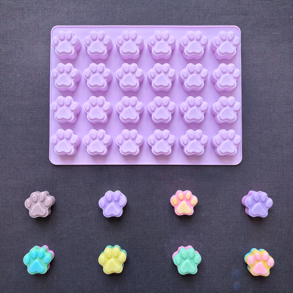 1pc 24 hole cat paw shaped cho - Silicone Cake Mold บทวิจารณ์และราคา