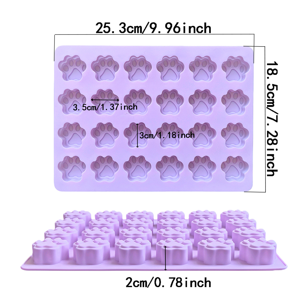 1pc 24 hole cat paw shaped cho - Silicone Cake Mold บทวิจารณ์และราคา