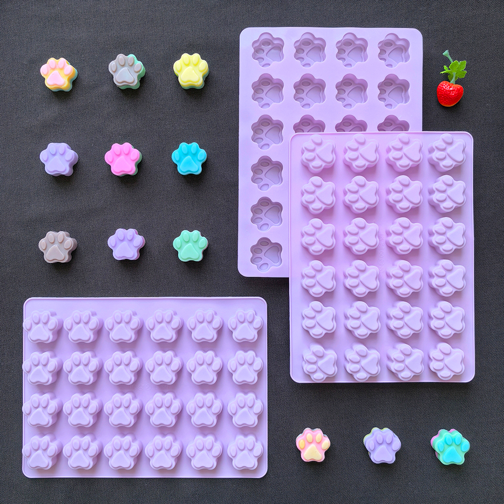 1pc 24 hole cat paw shaped cho - Silicone Cake Mold บทวิจารณ์และราคา