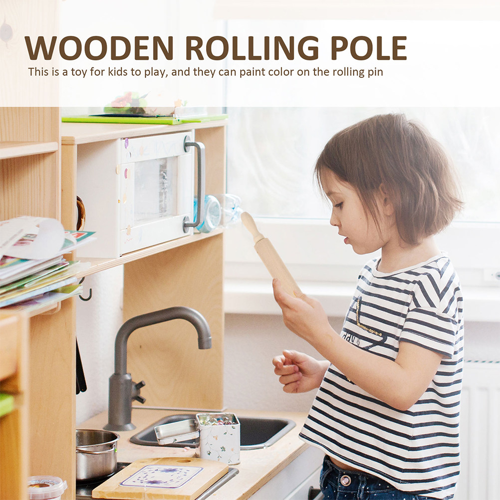 6Pcs Wooden Rolling Pin Kitche - Kitchen Roller Baking บทวิจารณ์และราคา