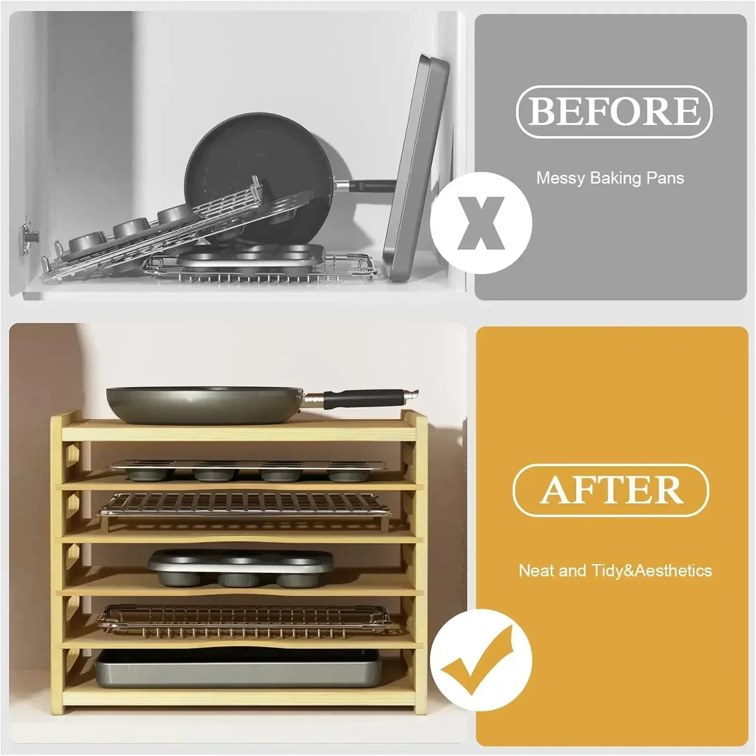 XMSJ-Sale6 Tier Wooden Cabinet - Kitchen Cabinet Baking Organizer บทวิจารณ์และราคา