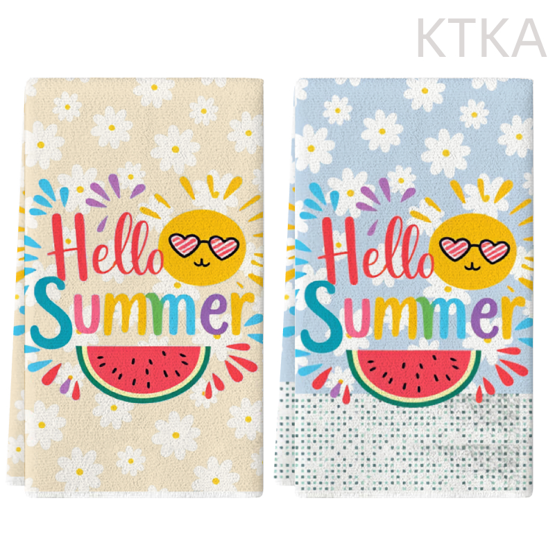 2Pcs, Watermelon Daisy Print K - Kitchen Baking Necessities บทวิจารณ์และราคา