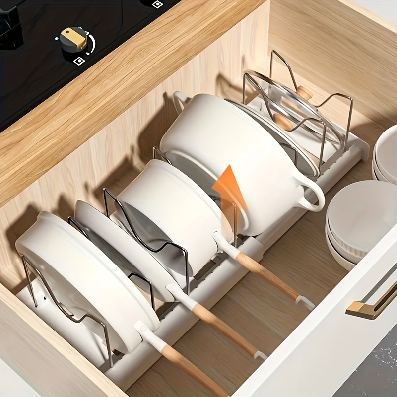 Cookware Organizer Rack, Expan - Kitchen Cabinet Baking Organizer บทวิจารณ์และราคา