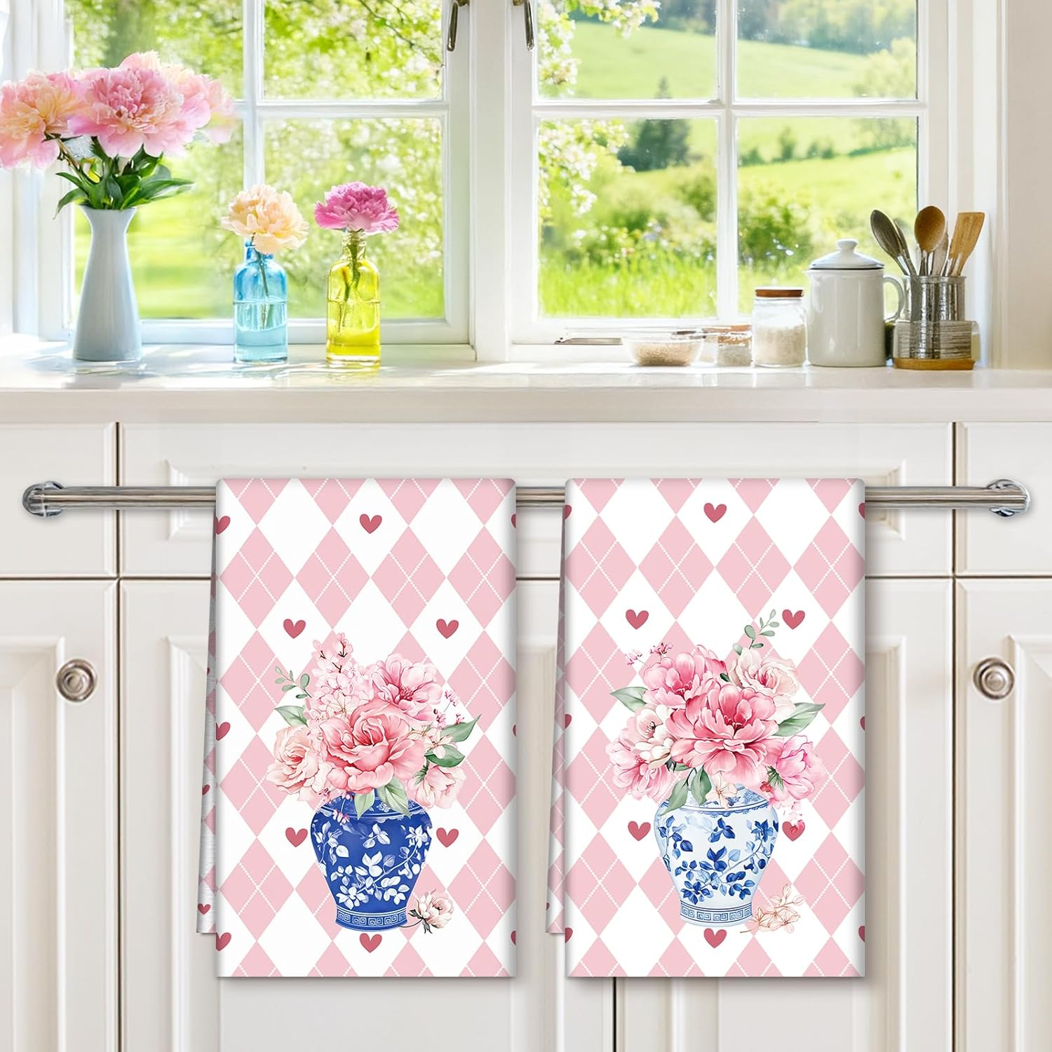2Pcs, Pink and White Diamond-P - Kitchen Baking Necessities บทวิจารณ์และราคา