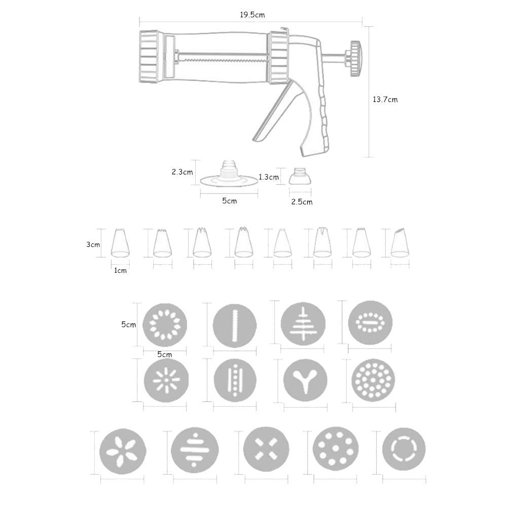 LMETJMA Cookie Press Kit Biscu - Piping Bag Disposable บทวิจารณ์และราคา