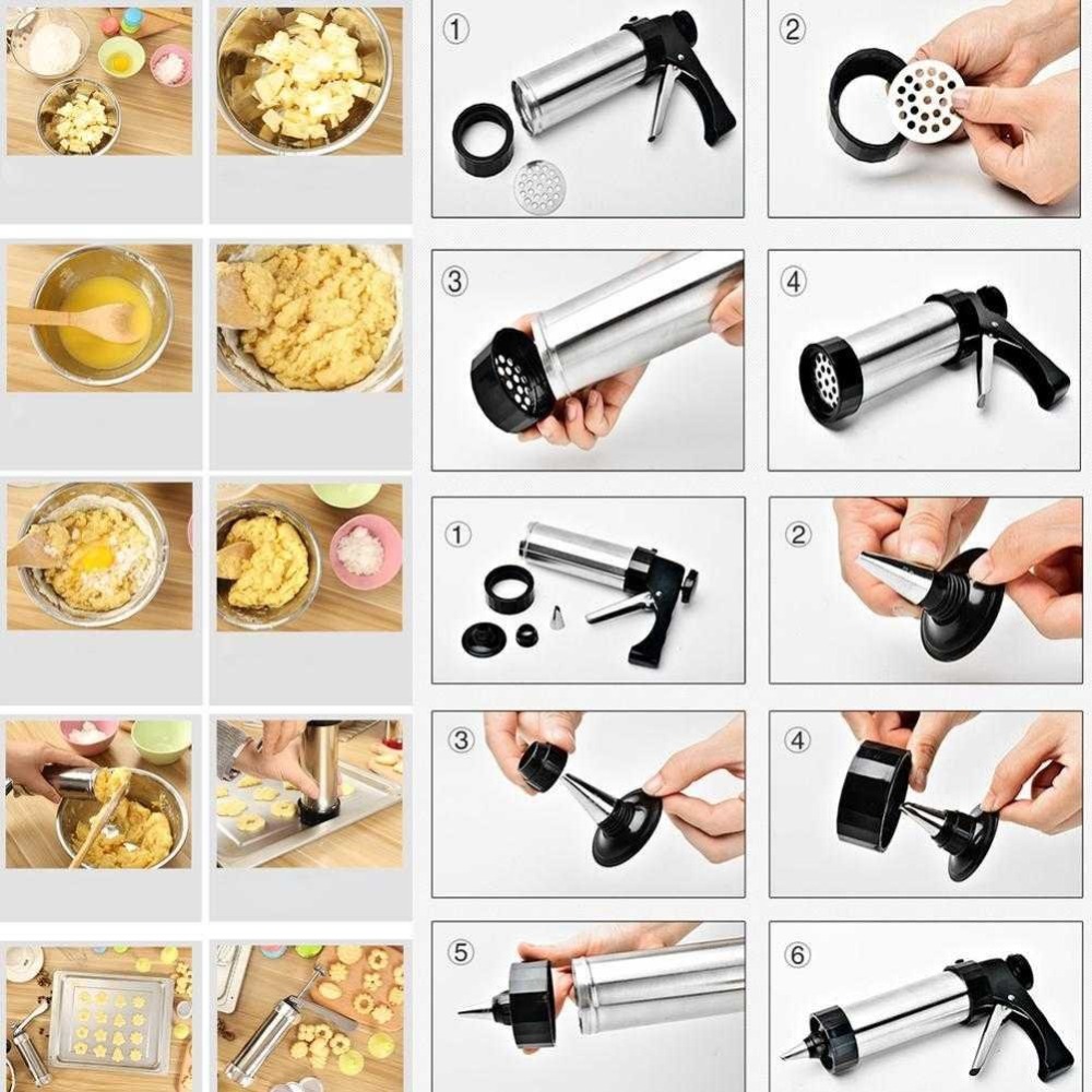 LMETJMA Cookie Press Kit Biscu - Piping Bag Disposable บทวิจารณ์และราคา