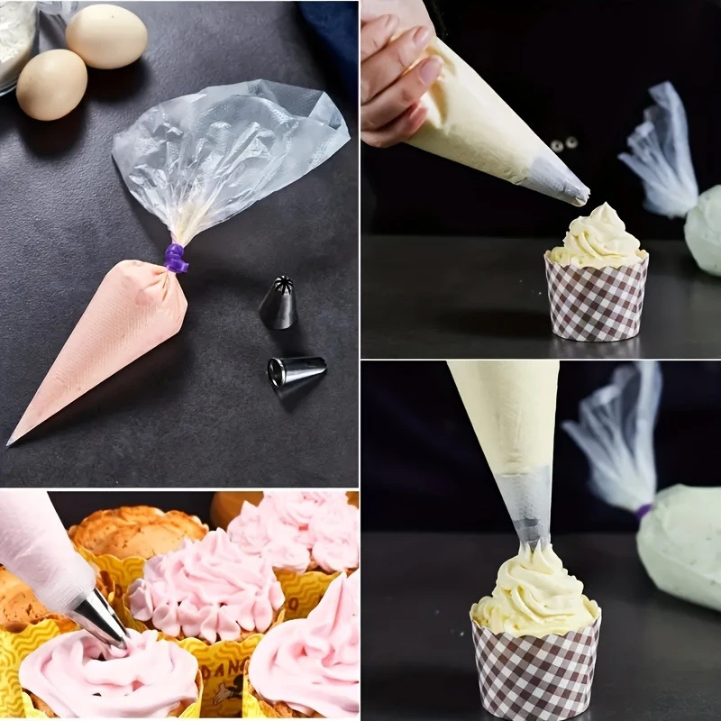 100PCS Disposable Pastry Bags, - Piping Bag Disposable บทวิจารณ์และราคา