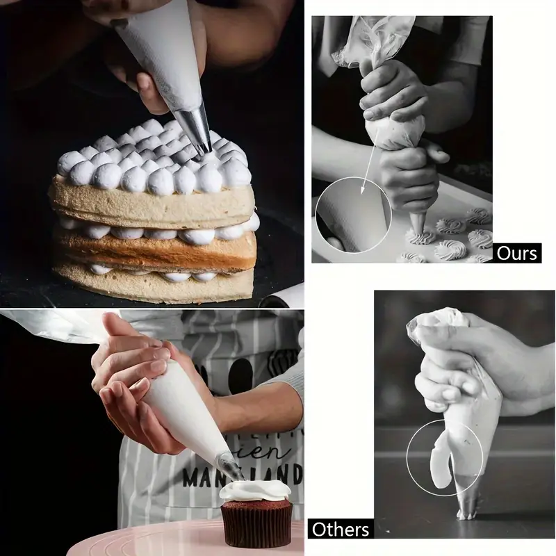 100PCS Disposable Pastry Bags, - Piping Bag Disposable บทวิจารณ์และราคา