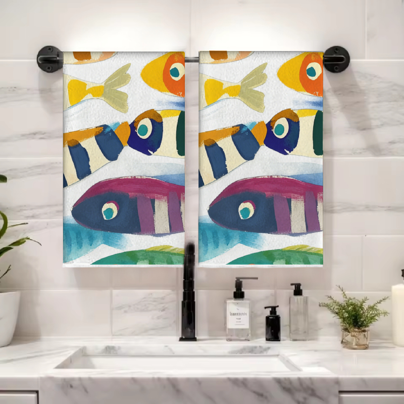 2Pcs, Watercolor Striped Fish  - Kitchen Baking Necessities บทวิจารณ์และราคา