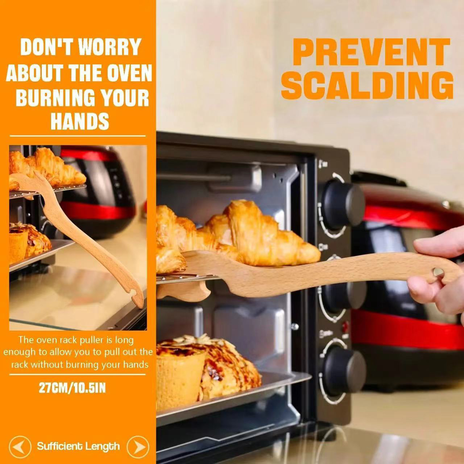 Premium Wooden Oven Rack Pulle - Kitchen Baking Rack บทวิจารณ์และราคา