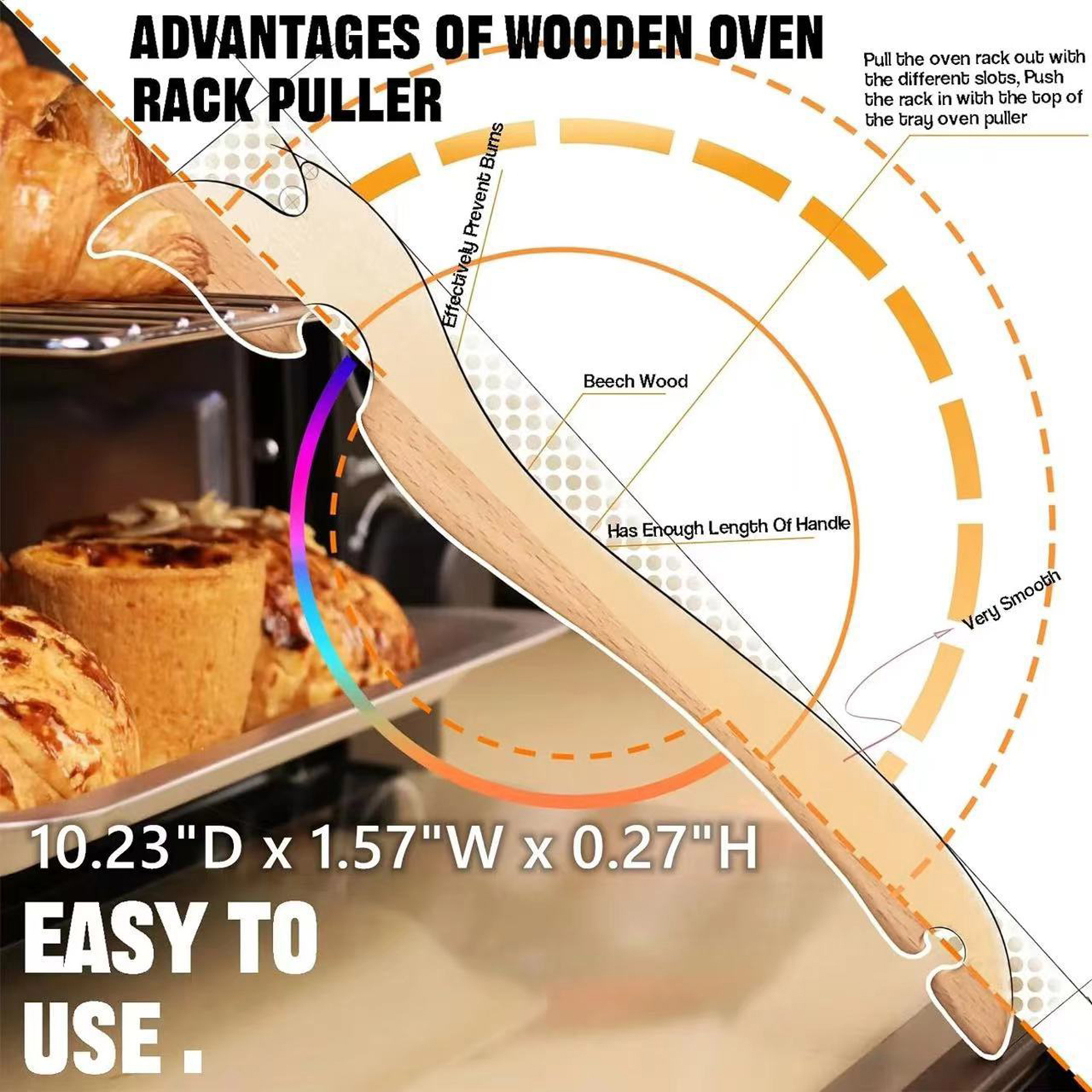 Premium Wooden Oven Rack Pulle - Kitchen Baking Rack บทวิจารณ์และราคา