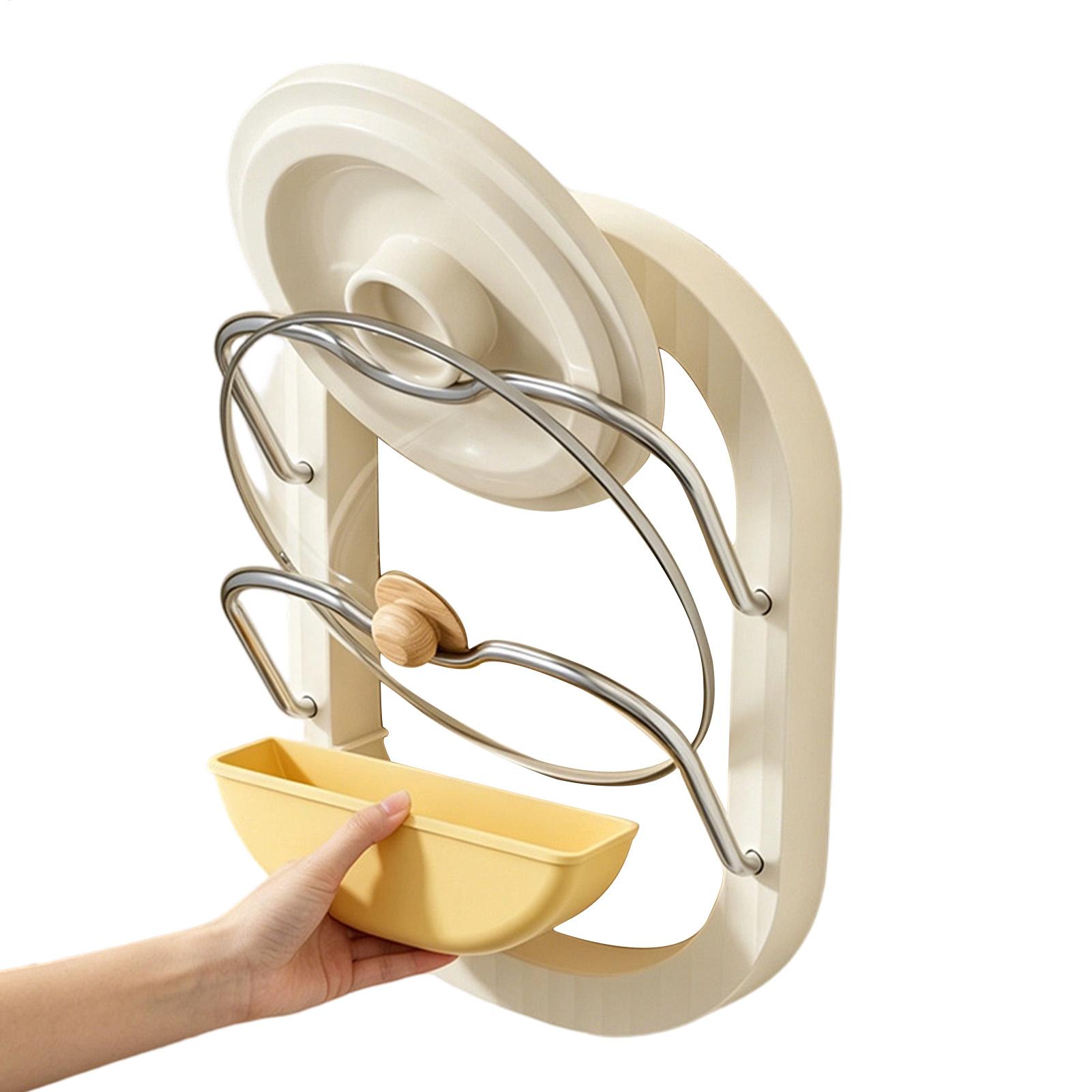 Pot Lid Rack 2-Tier Wall Mount - Kitchen Cabinet Baking Organizer บทวิจารณ์และราคา
