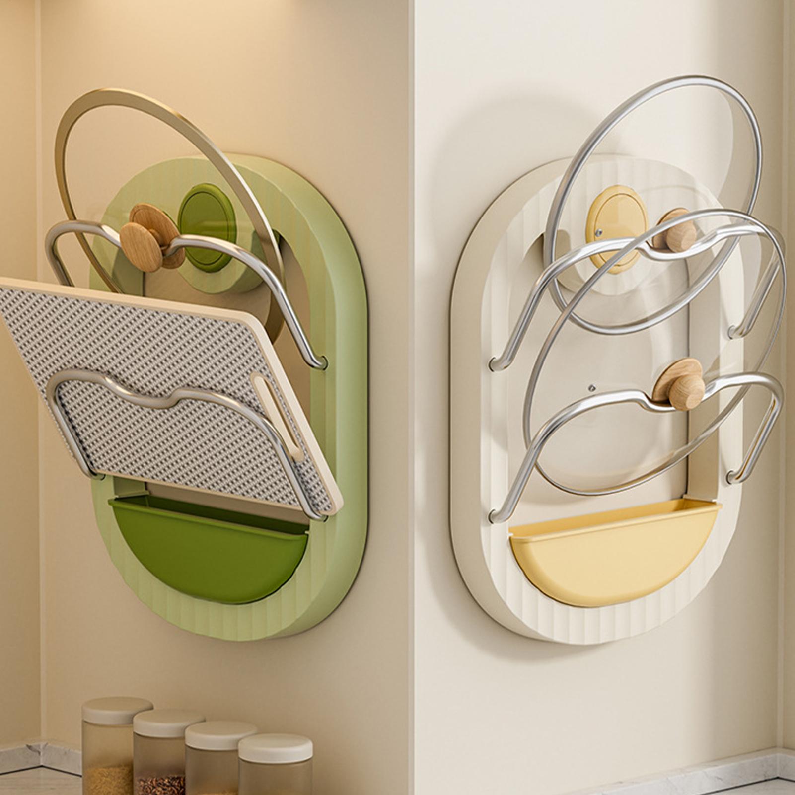 Pot Lid Rack 2-Tier Wall Mount - Kitchen Cabinet Baking Organizer บทวิจารณ์และราคา