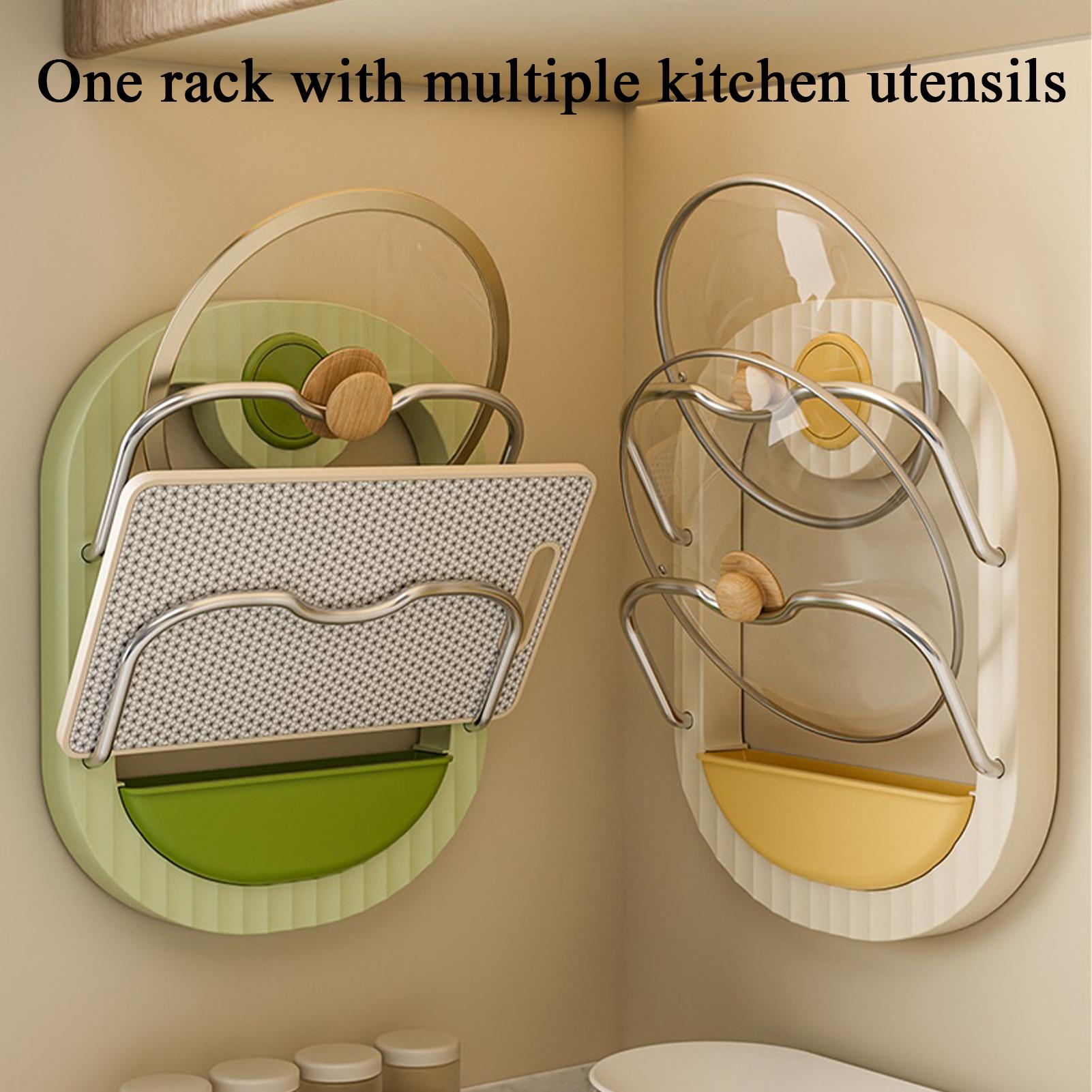 Pot Lid Rack 2-Tier Wall Mount - Kitchen Cabinet Baking Organizer บทวิจารณ์และราคา