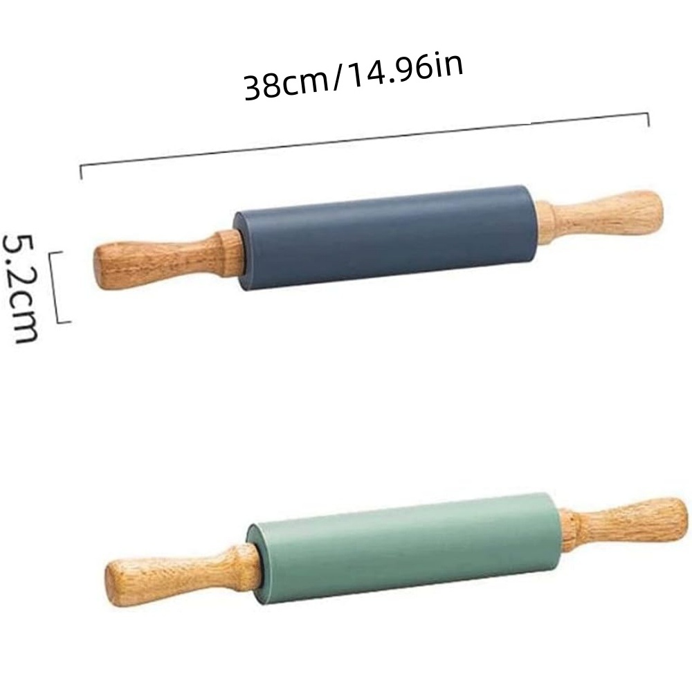 Non-Stick Silicone Rolling Pin - Kitchen Roller Baking บทวิจารณ์และราคา