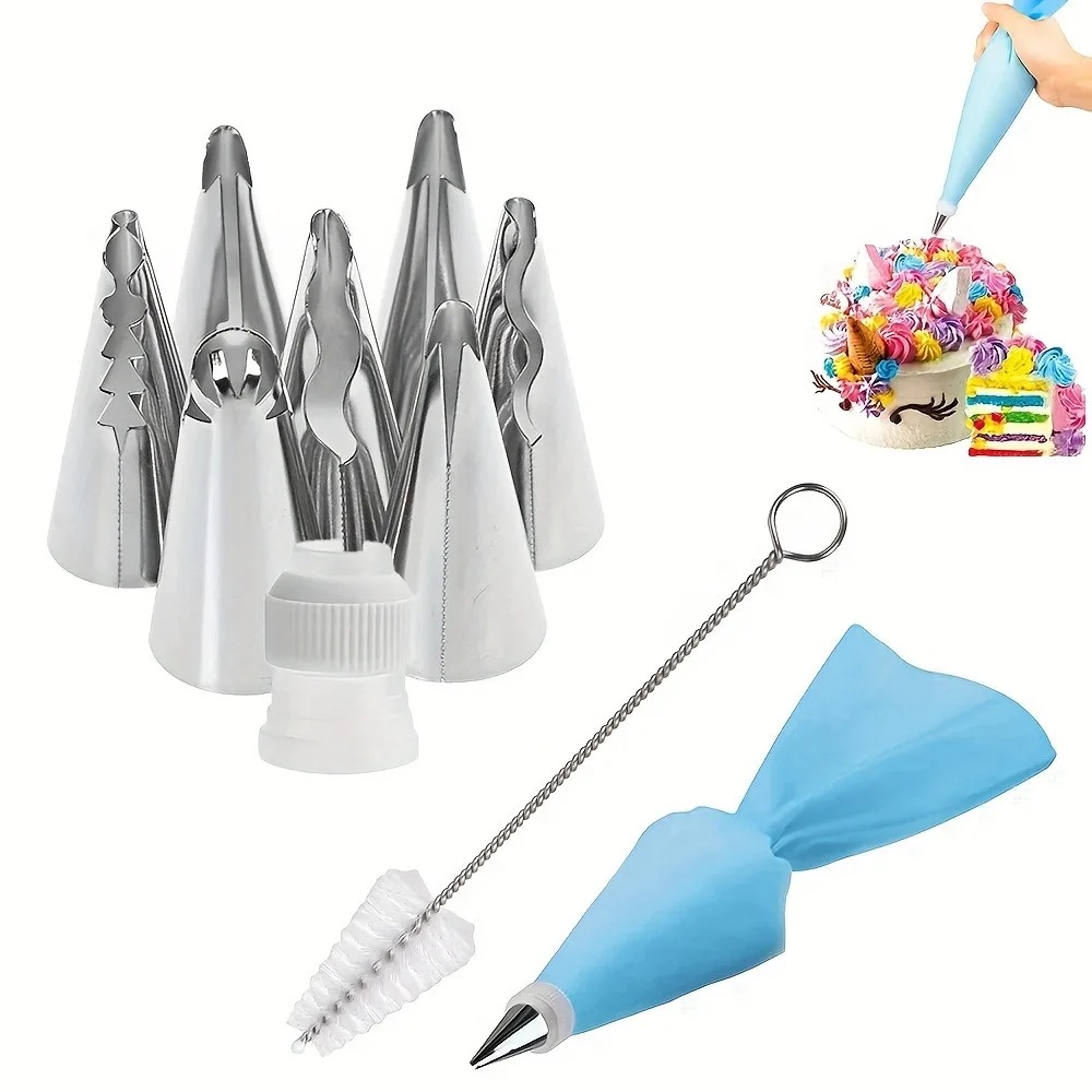 8/10Pcs Russian Piping Tips Se - Piping Bag Disposable บทวิจารณ์และราคา