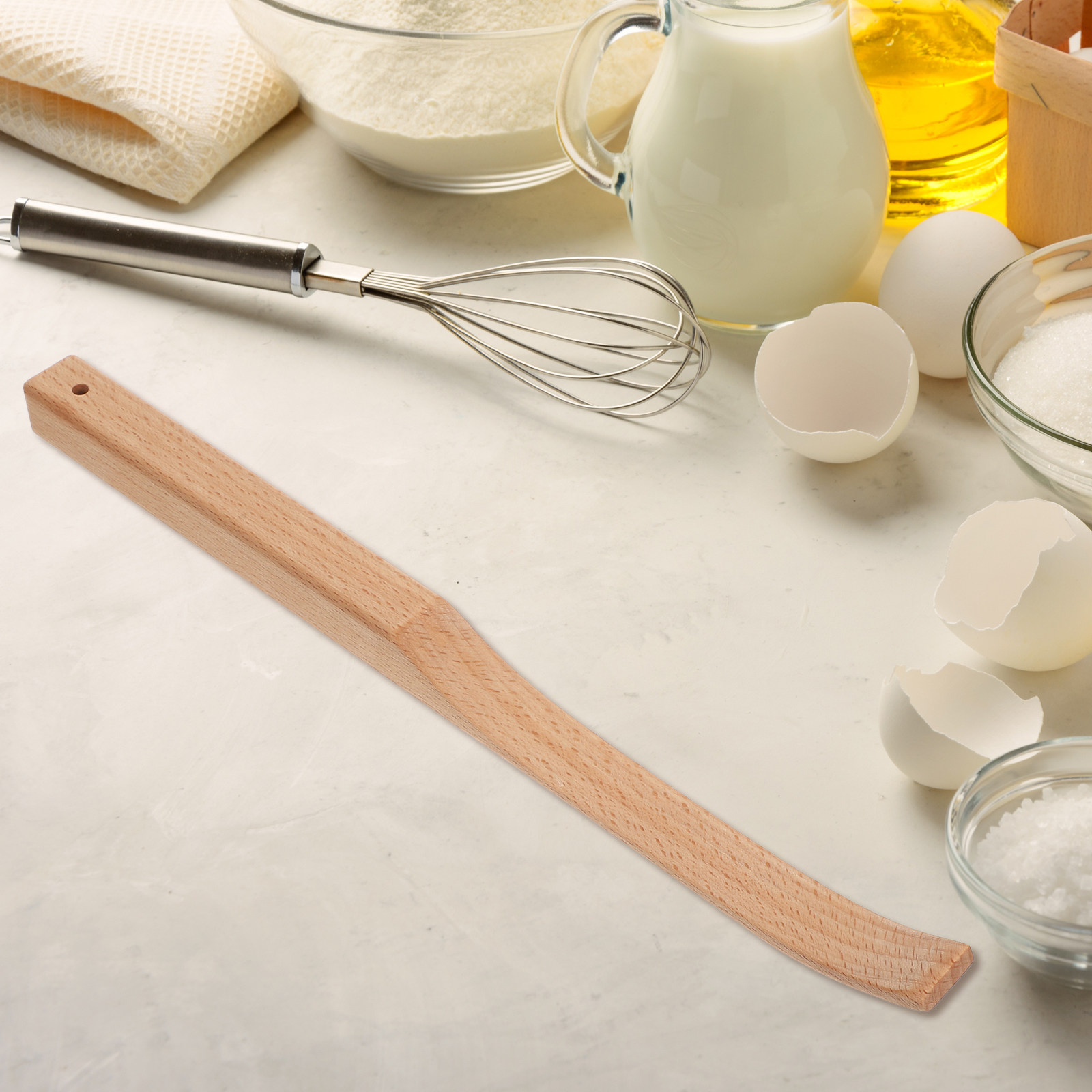 Wooden Dough Whisk Ergonomic D - Bread Baking Kitchen Utensils บทวิจารณ์และราคา
