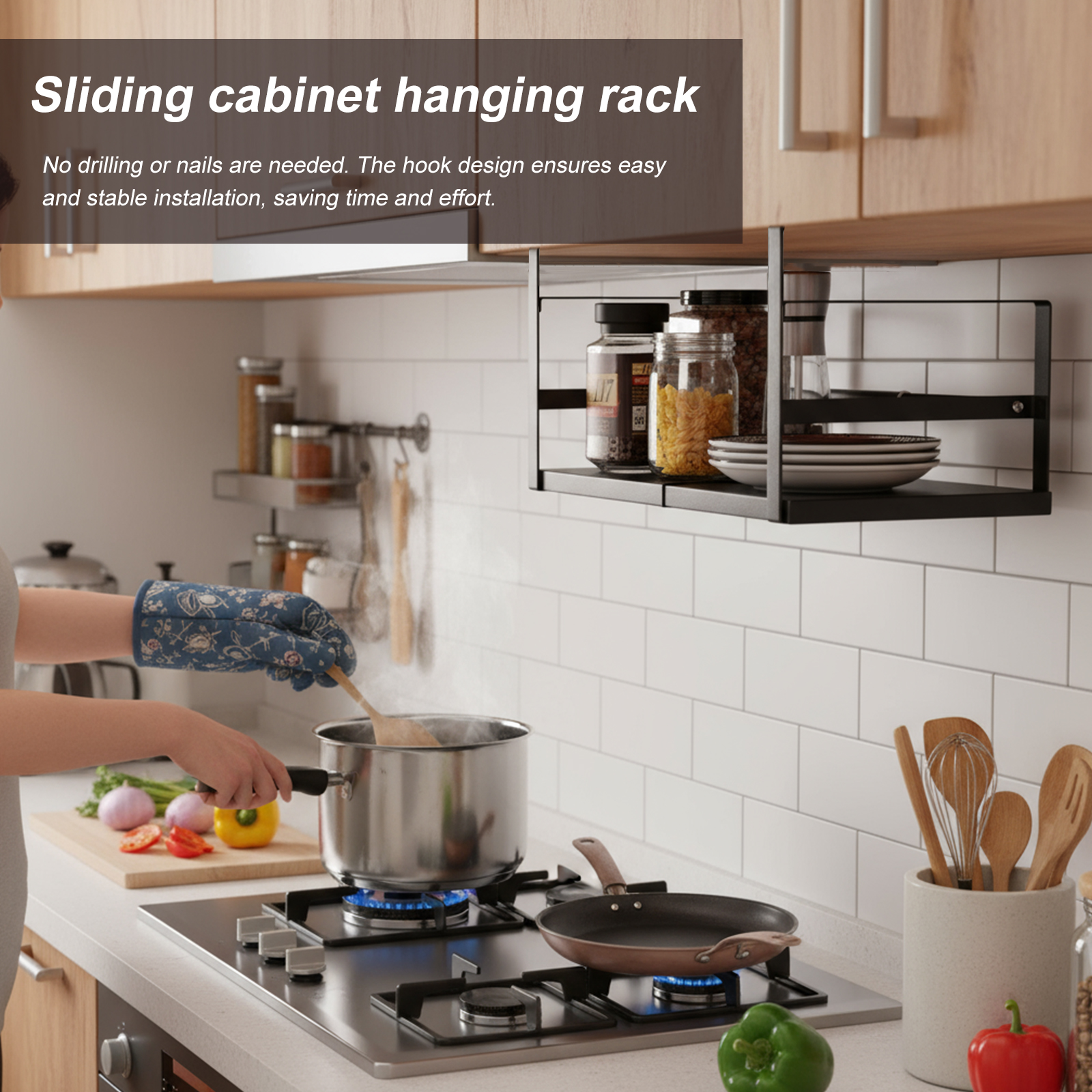 Expandable Cabinet Organizer S - Kitchen Cabinet Baking Organizer บทวิจารณ์และราคา