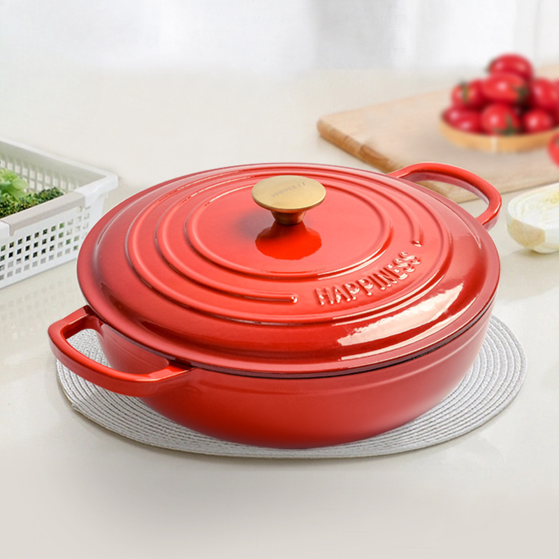 30cm Enamel Cast Iron Round Du - Bread Baking Kitchen Utensils บทวิจารณ์และราคา
