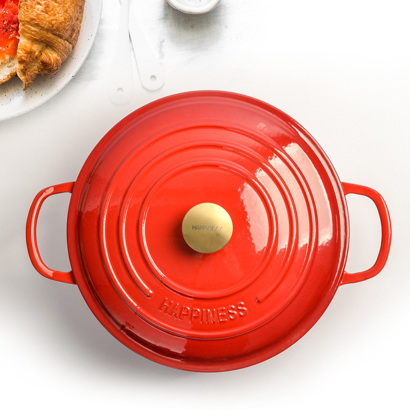 30cm Enamel Cast Iron Round Du - Bread Baking Kitchen Utensils บทวิจารณ์และราคา