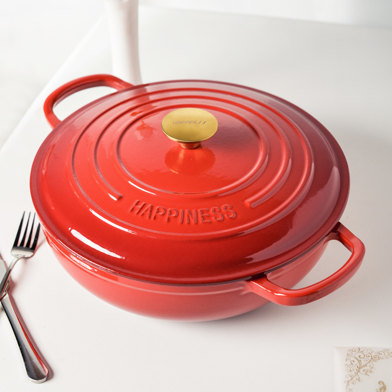 30cm Enamel Cast Iron Round Du - Bread Baking Kitchen Utensils บทวิจารณ์และราคา
